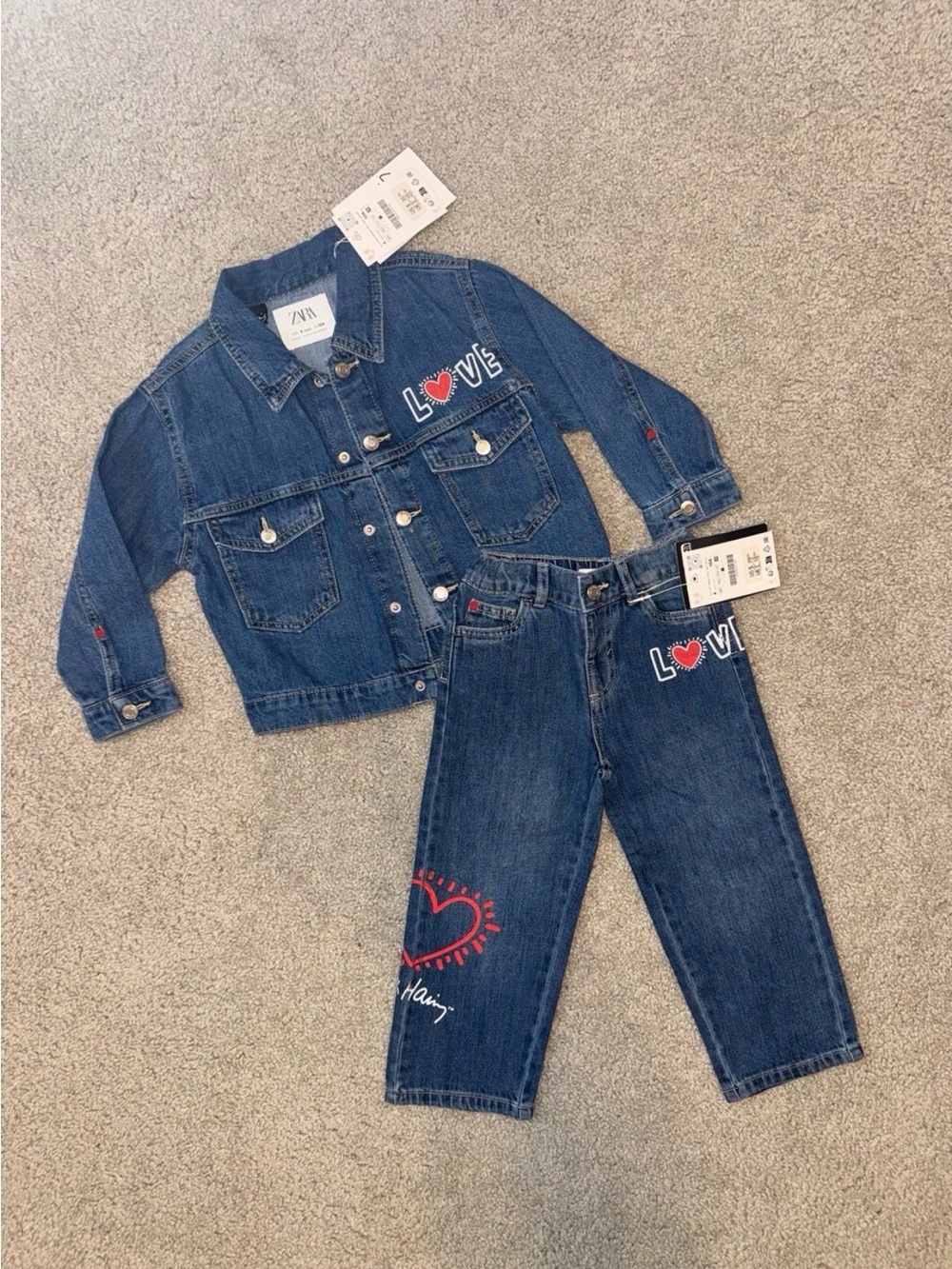 ZARA x Keith Haring Denim Set